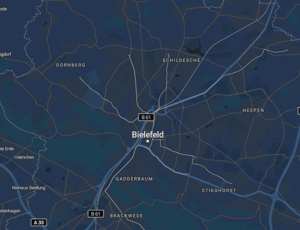 Karte von Bielefeld