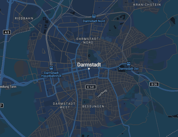 Karte von Darmstadt