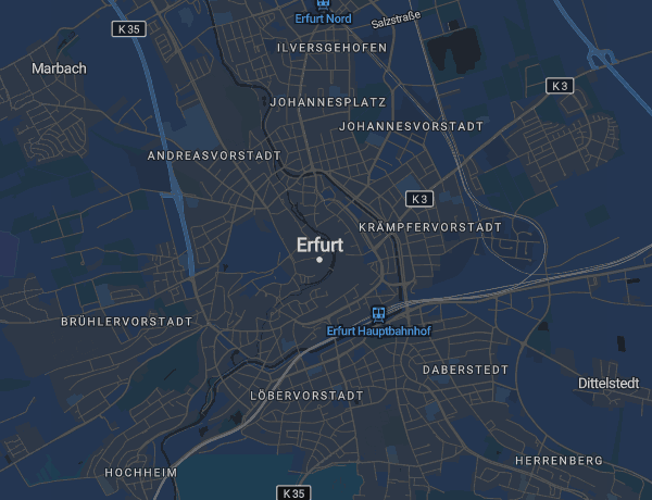 Karte von Erfurt