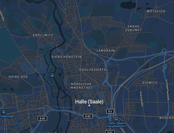 Karte von Halle (Saale)