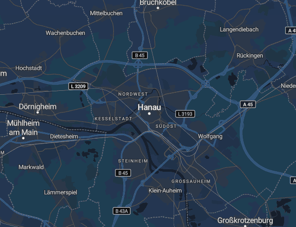 Karte von Hanau