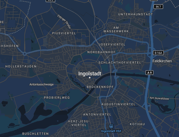 Karte von Ingolstadt