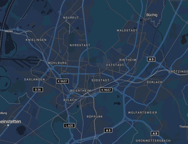Karte von Karlsruhe