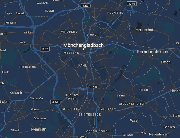 Karte von Mönchengladbach