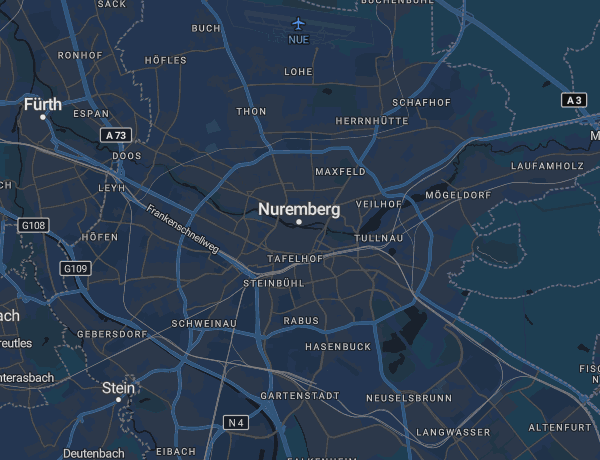 Karte von Nürnberg