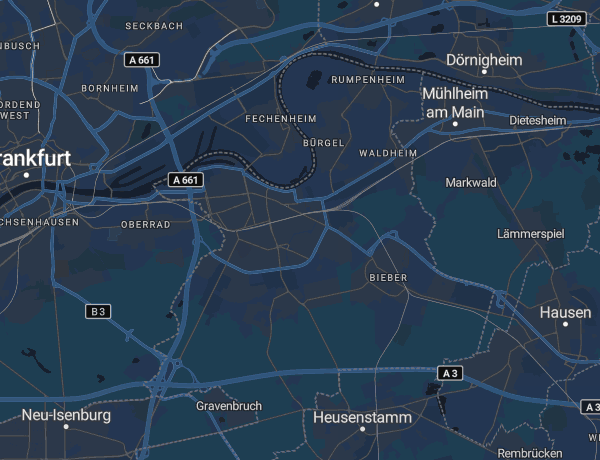 Karte von Offenbach am Main