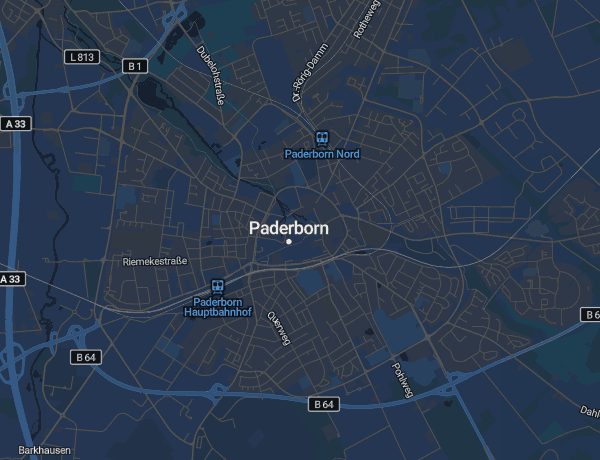 Karte von Paderborn