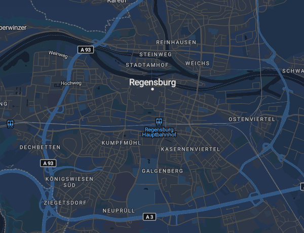 Karte von Regensburg