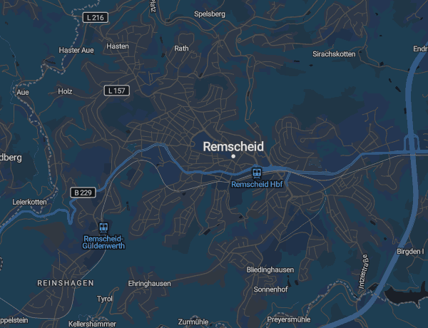 Karte von Remscheid