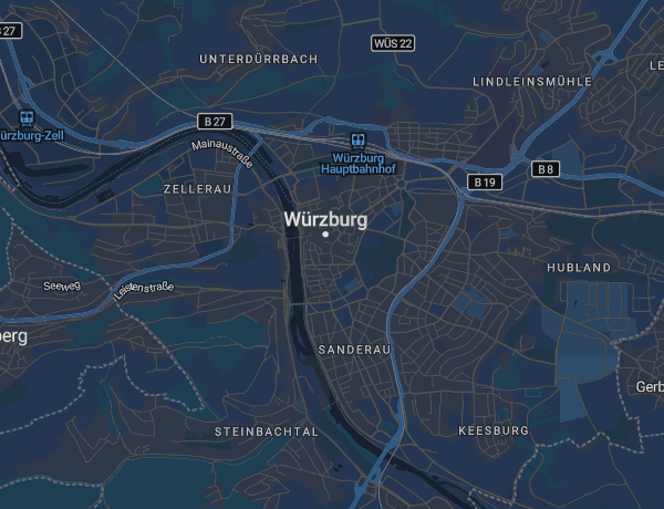 Karte von Würzburg